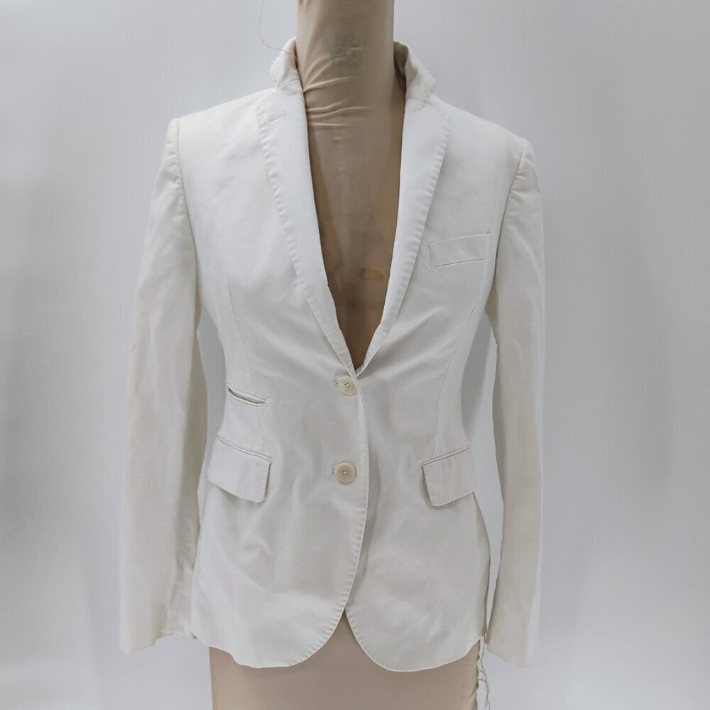 Tagliatore 0205 Blazer Jacket Cotton White Women Xs made in italy silk‎ fitted